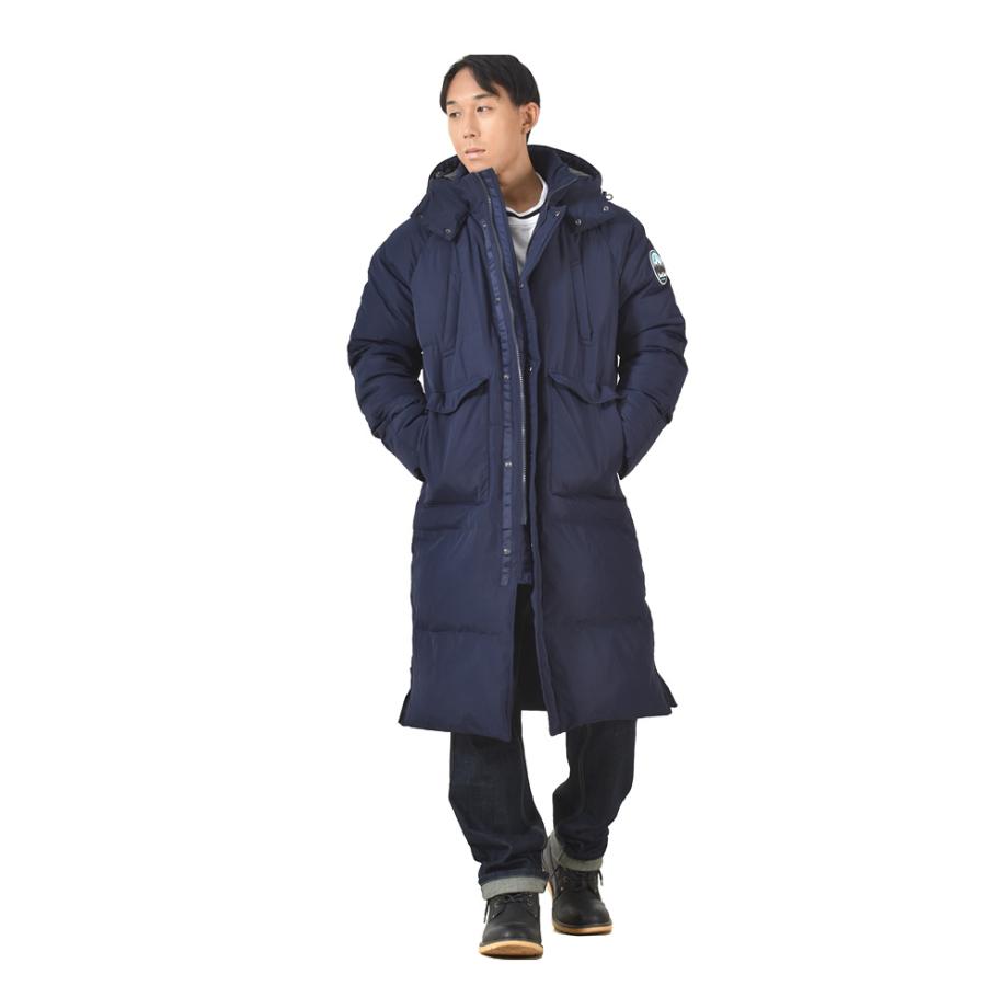 Daniel Dodd 大きいサイズ メンズ ダウンミックス ロング コート 撥水