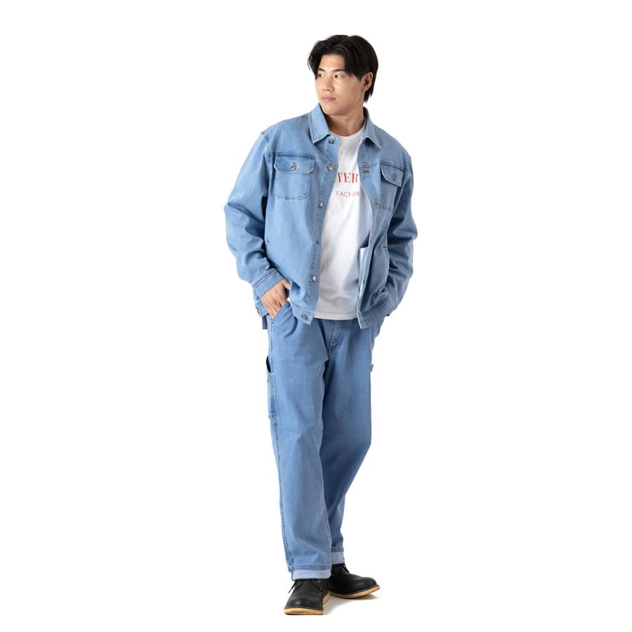 大きいサイズ メンズ AZ DEUX 4WYストレッチ デニム ブルゾン Gジャン