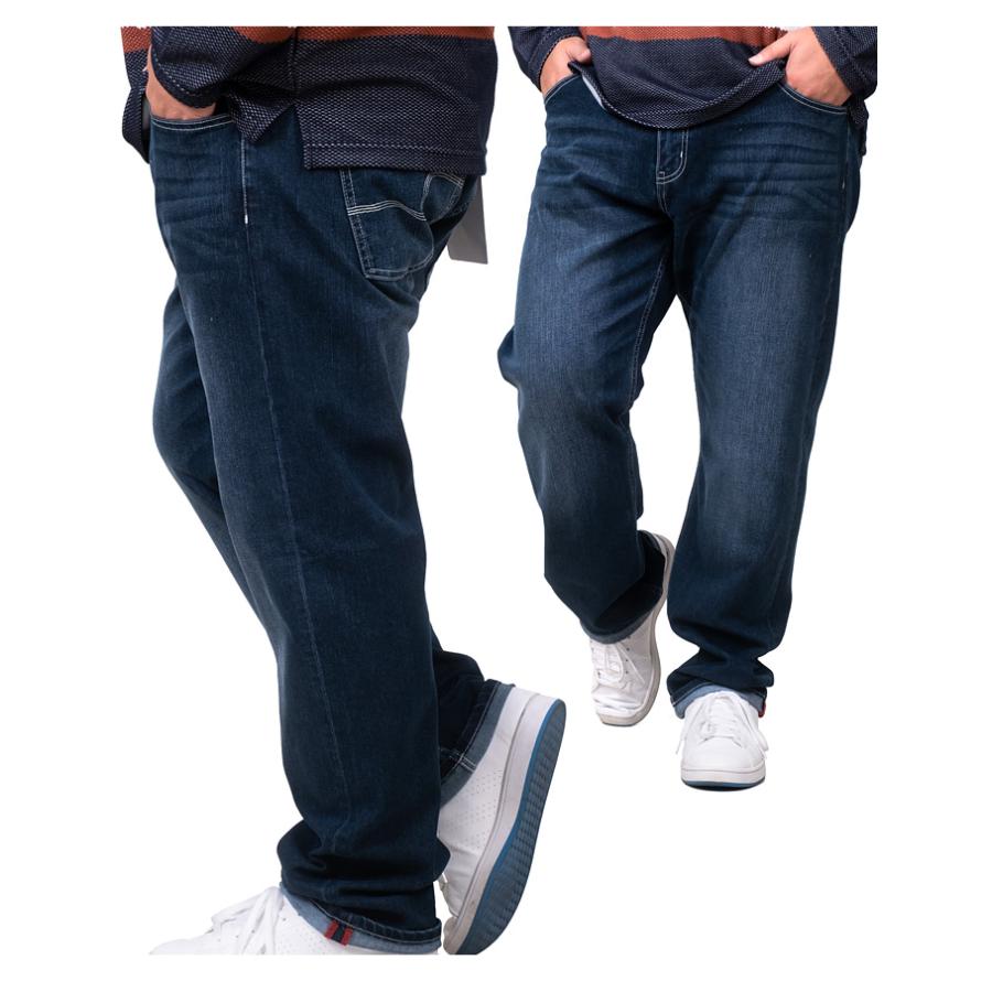 大きいサイズ メンズ DANIEL DODD 撥水+リサイクル ストレッチ テーパード デニム パンツ リサイクルコットン使用 azd229012101t Daniel Dodd 大きいサイズ メンズ 撥水+リサイクル ストレッチ