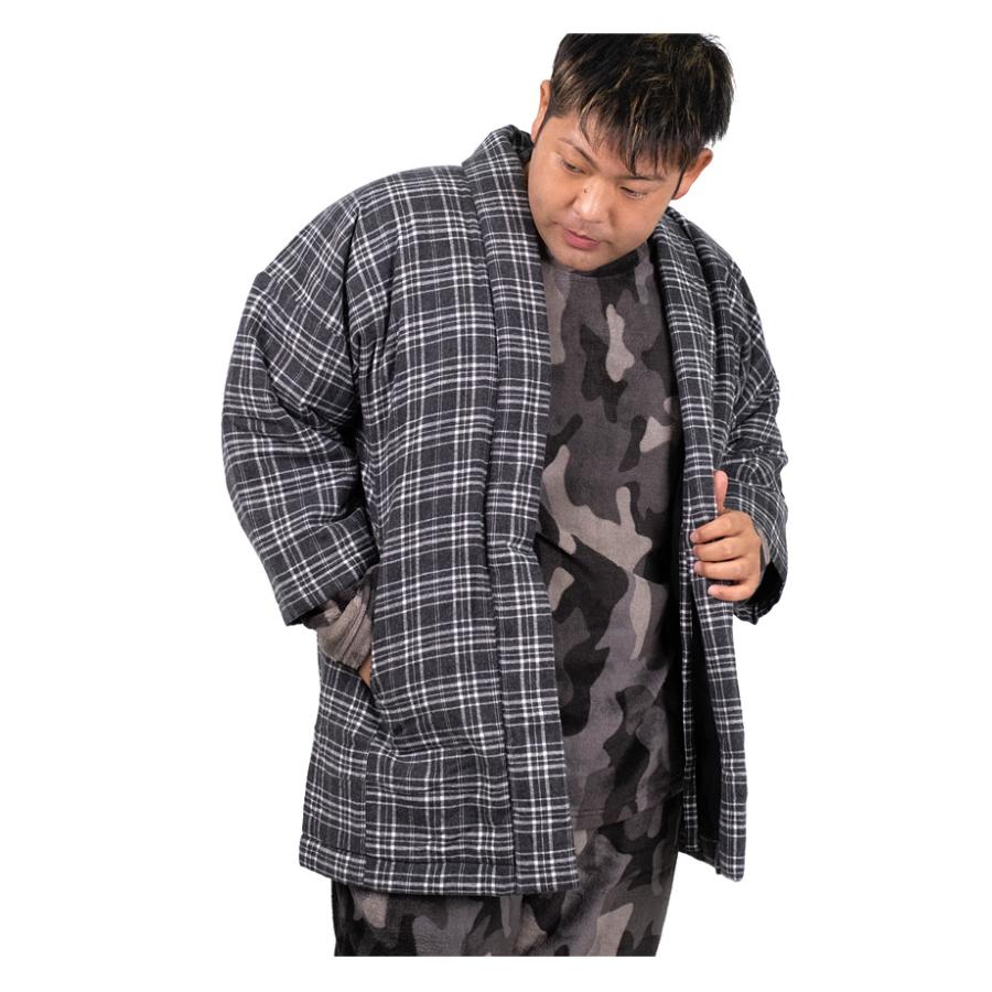 Daniel Dodd 大きいサイズ メンズ フランネル 綿入り 半纏 azhn-210501