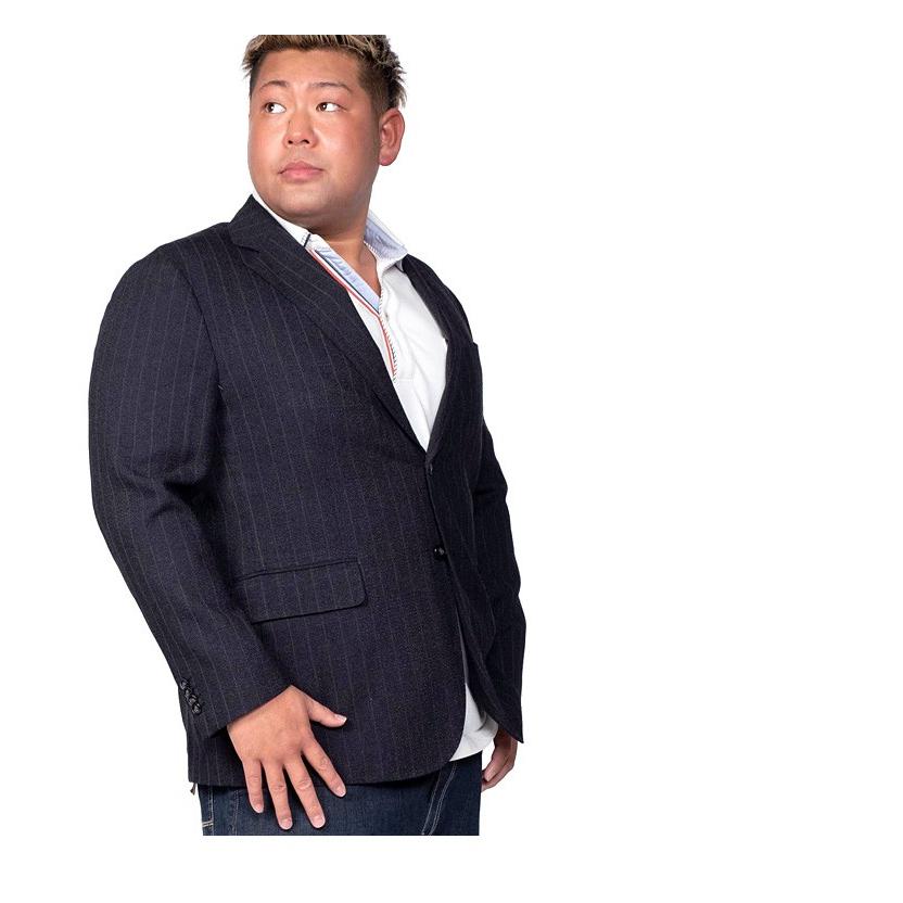 大きいサイズ メンズ SARTORIA BELLINI ストライプ柄 カジュアル ジャケット azj32s20400 Sartoria Bellini 大きいサイズ メンズ ストライプ柄 カジュアル