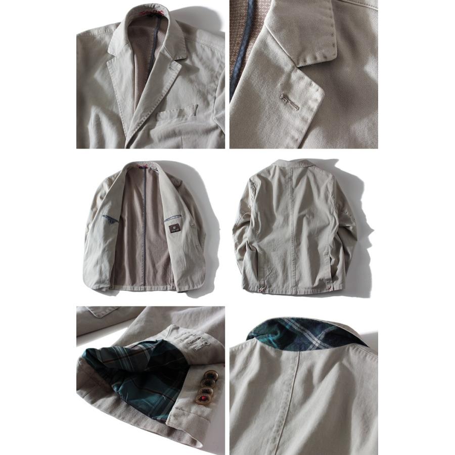 大きいサイズ メンズ SARTORIA BELLINI コットン製品洗いジャケット azjjo-09｜bmo｜03