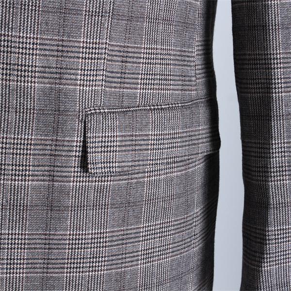 Sartoria Bellini 大きいサイズ メンズ 段帰り3ツ釦チェック柄 