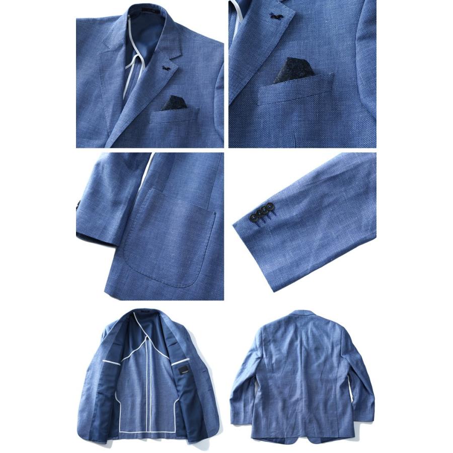 Sartoria Bellini 大きいサイズ メンズ 麻混 2ツ釦 ジャケット