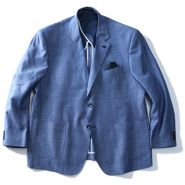 Sartoria Bellini 大きいサイズ メンズ 麻混 2ツ釦 ジャケット