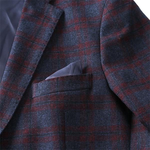 大きいサイズ メンズ SARTORIA BELLINI ウール混 シングル 2ツ釦 チェック ジャケット azjk3419607｜bmo｜06