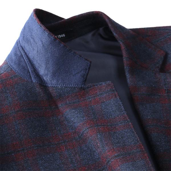 大きいサイズ メンズ SARTORIA BELLINI ウール混 シングル 2ツ釦 チェック ジャケット azjk3419607｜bmo｜07