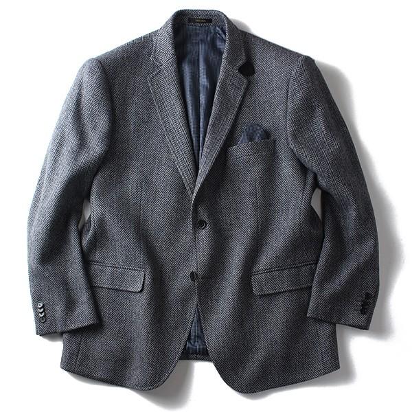Sartoria Bellini 大きいサイズ メンズ ヘリンボーンウール混