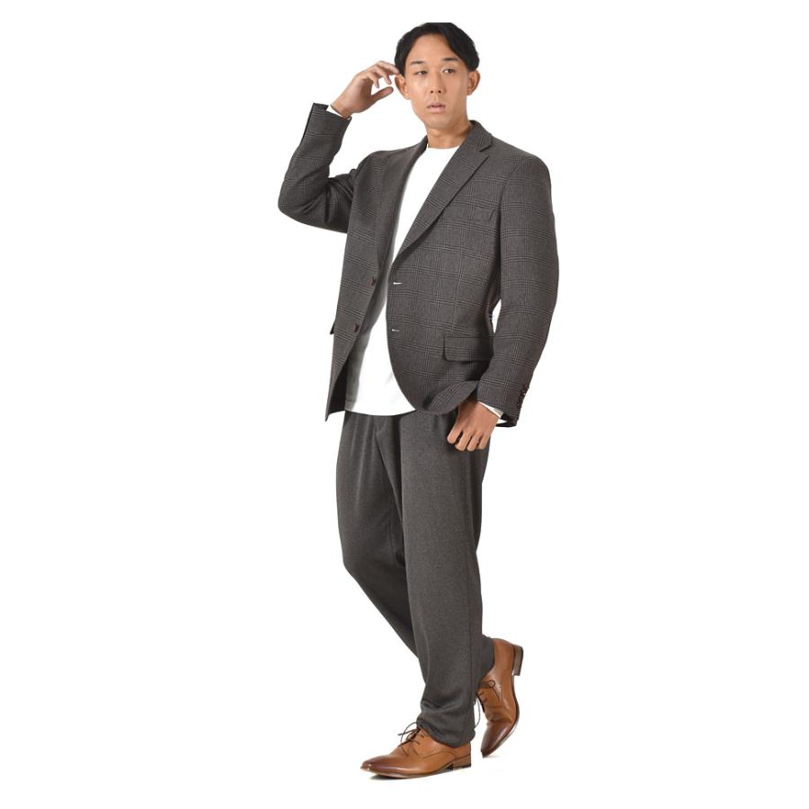 Sartoria Bellini 大きいサイズ メンズ グレンチェック ストレッチ