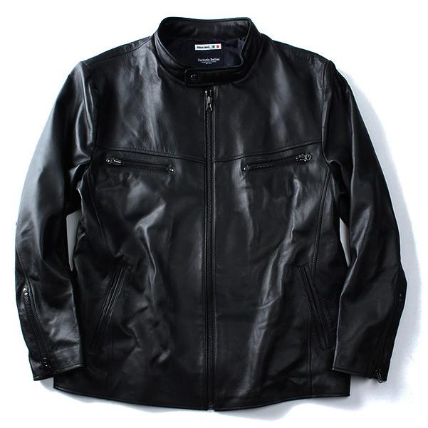 Sartoria Bellini 大きいサイズ メンズ ラムレザー シングルライダース