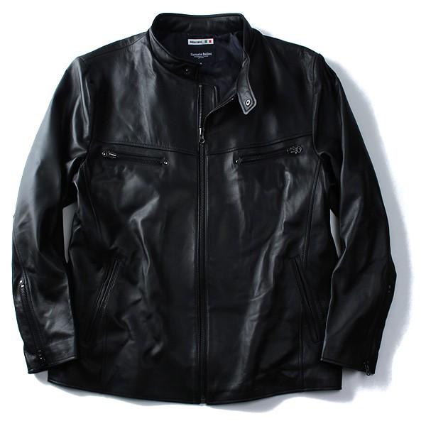 Sartoria Bellini 大きいサイズ メンズ ラムレザー シングルライダース