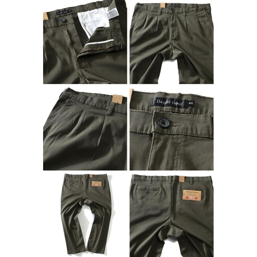 Daniel Dodd 大きいサイズ メンズ ストレッチ ツータック チノ パンツ