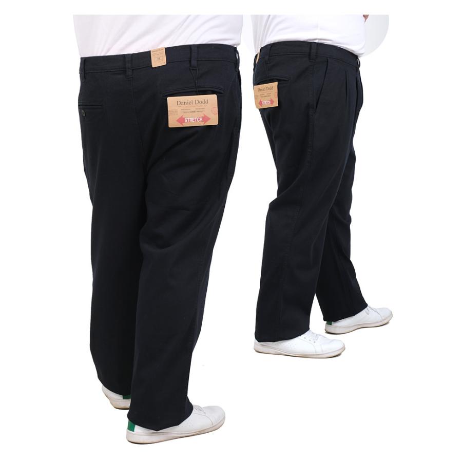 Daniel Dodd 大きいサイズ メンズ ストレッチ ツータック チノ パンツ