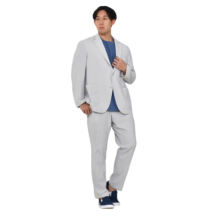 Sartoria Bellini 大きいサイズ メンズ セットアップ シアサッカー