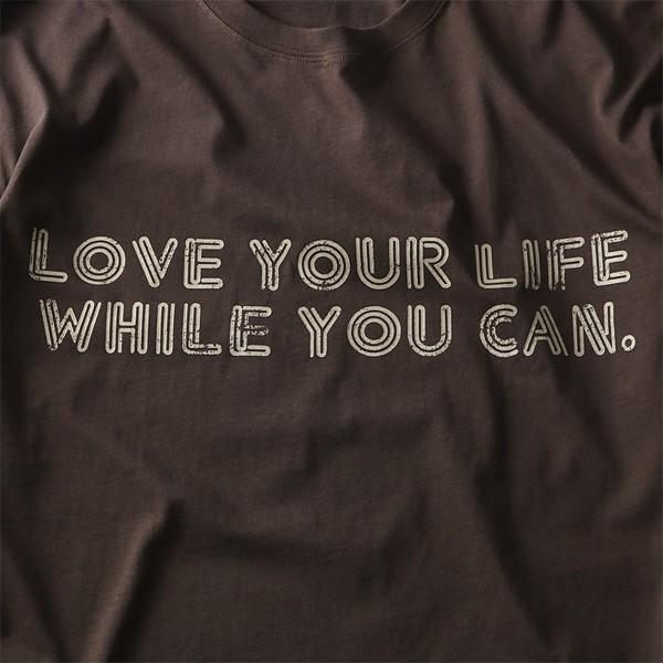 タダ割 大きいサイズ メンズ DANIEL DODD コットンUSA プリントロングTシャツ LOVE YOUR LIFE azt-160412｜bmo｜05