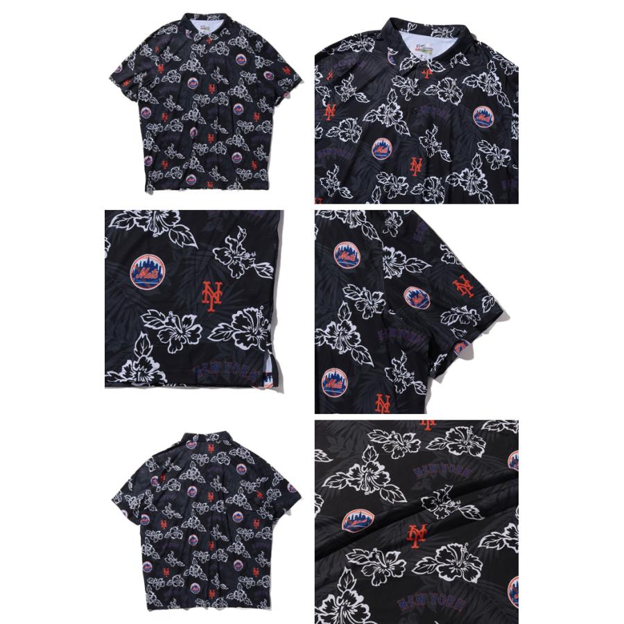 大きいサイズ メンズ REYN SPOONER レインスプーナー 総柄 半袖 ポロシャツ ニューヨークメッツ MLB NEW YORK METS USA直輸入 b530135221 reyn spooner（レインスプーナー） 大きいサイズ メンズ 総柄 半袖