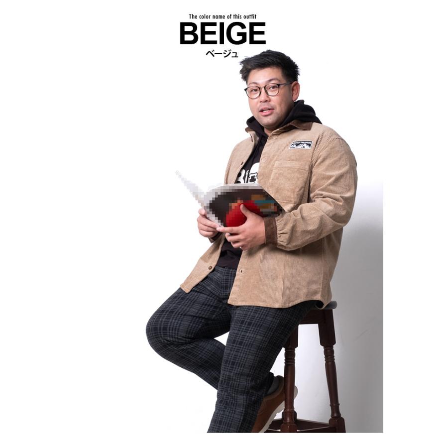 BH 大きいサイズ メンズ ビィエイチ コーデュロイ ビックシルエット