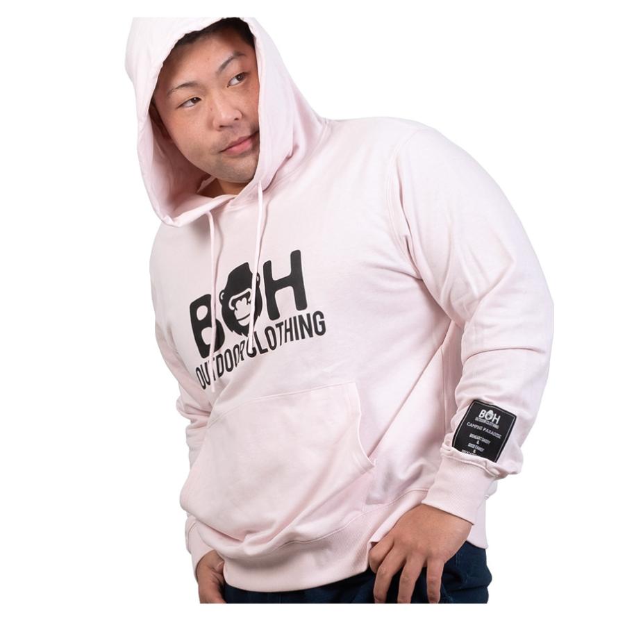 BH 大きいサイズ メンズ ビィエイチ デカロゴ プルオーバー パーカー