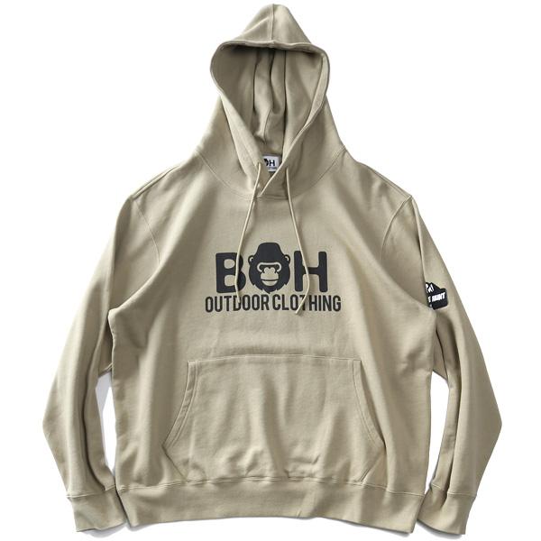 BH 大きいサイズ メンズ ビィエイチ デカロゴ プルオーバー パーカー