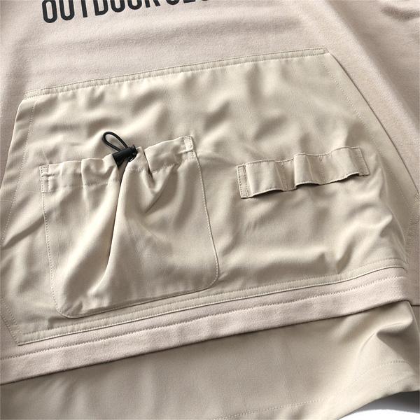 大きいサイズ メンズ BH ビィエイチ 機能性カンガルーポケット付 プル