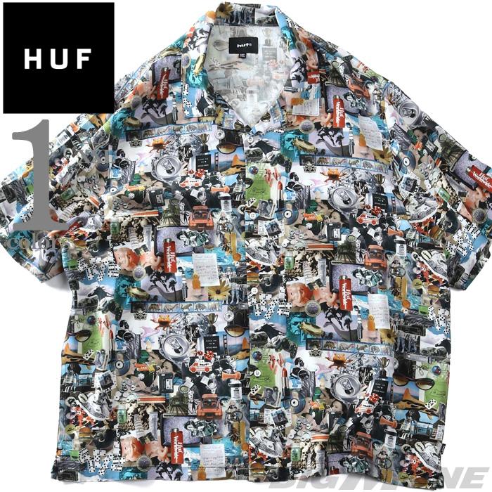 大きいサイズ メンズ HUF ハフ 総柄 半袖 シャツ FROM THE ROAD SS RESORT USA直輸入 bu00262 | HUF
