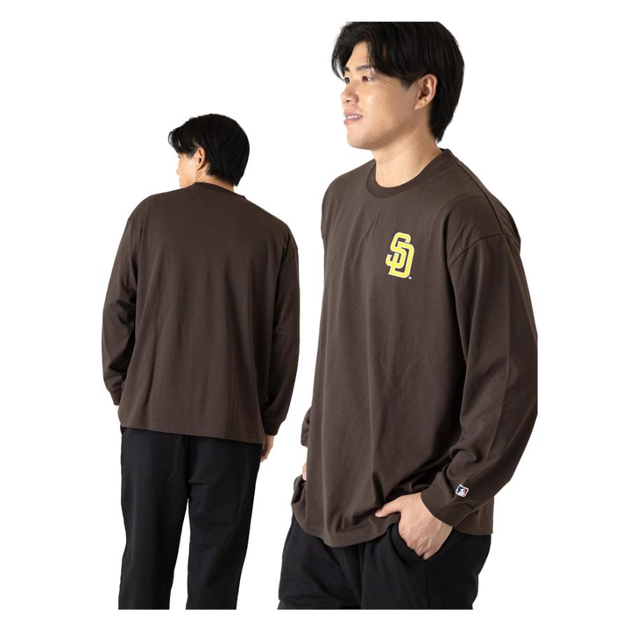 大きいサイズ メンズ MLB メジャーリーグ 天竺 長袖 Tシャツ c5550m 【t2502】 | MLB | 05
