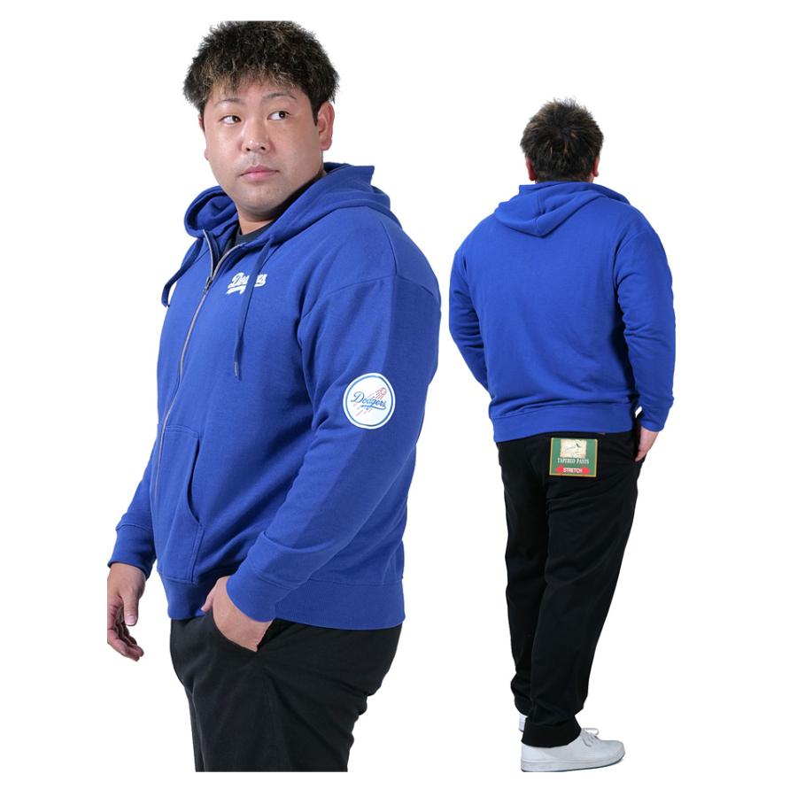 MLB 大きいサイズ メンズ メジャーリーグ 裏毛 フルジップ パーカー