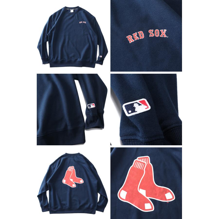 大きいサイズ メンズ MLB メジャーリーグ 裏起毛 クルーネック トレーナー c6460m | MLB | 02