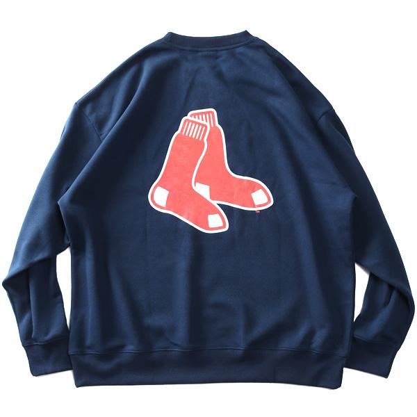 大きいサイズ メンズ MLB メジャーリーグ 裏起毛 クルーネック トレーナー c6460m | MLB | 04