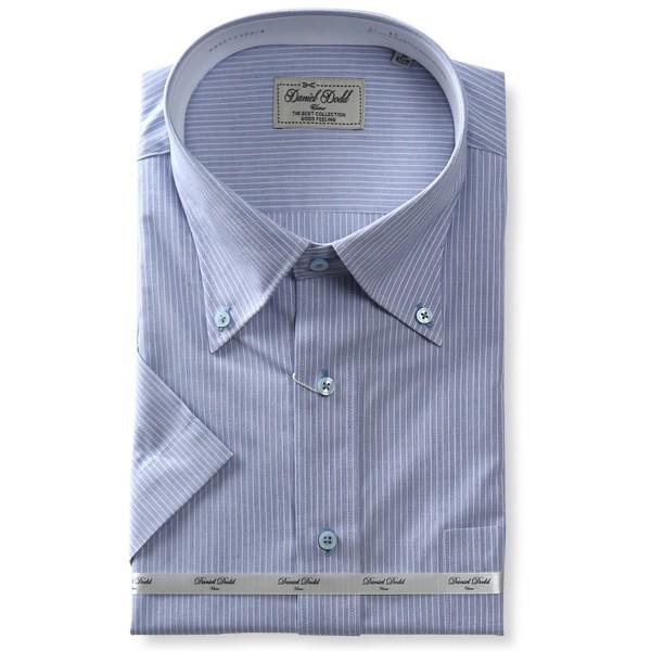 大きいサイズ メンズ DANIEL DODD 半袖 ワイシャツ ボタンダウン 吸汗速乾 形態安定 d592az102 | Daniel Dodd | 07