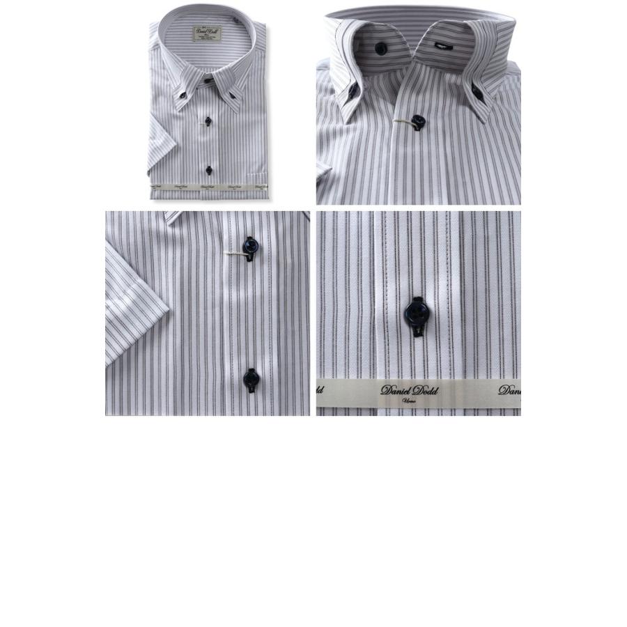 大きいサイズ メンズ DANIEL DODD 半袖 ワイシャツ ボタンダウン マイター 吸汗速乾 形態安定 d592az103 | Daniel Dodd | 02