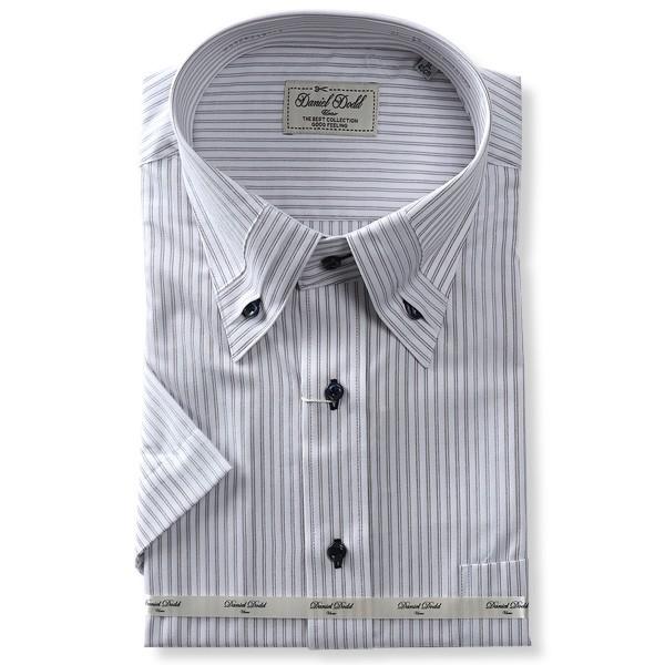 大きいサイズ メンズ DANIEL DODD 半袖 ワイシャツ ボタンダウン マイター 吸汗速乾 形態安定 d592az103 | Daniel Dodd | 03