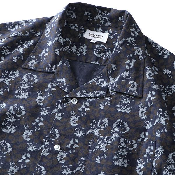 大きいサイズ メンズ DREAM MASTER オープンカラー 総柄プリント 半袖 シャツ dm-sh240206 Dream Master 大きいサイズ メンズ オープンカラー 総柄プリント 半袖