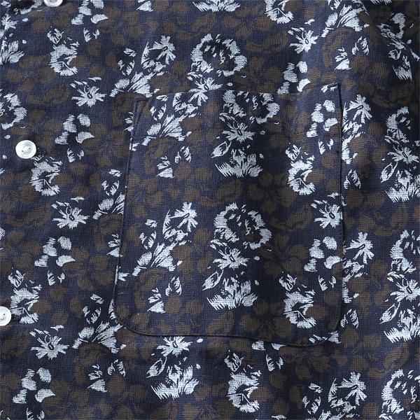 Dream Master 大きいサイズ メンズ オープンカラー 総柄プリント 半袖