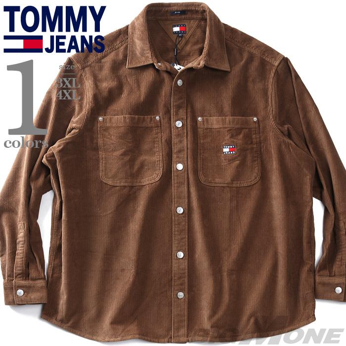 大きいサイズ メンズ TOMMY JEANS トミージーンズ コーデュロイ シャツ RLX WASHED CORD SHIRT USA直輸入 dm0dm22016 | TOMMY JEANS