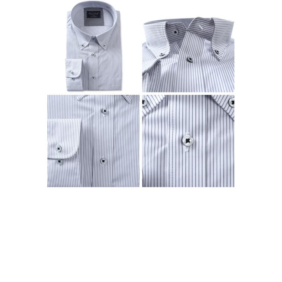 2点目半額 大きいサイズ メンズ DANIEL DODD 形態安定 長袖 ワイシャツ ボタンダウン 秋冬新作 eadn87-77 | ブランド登録なし | 02