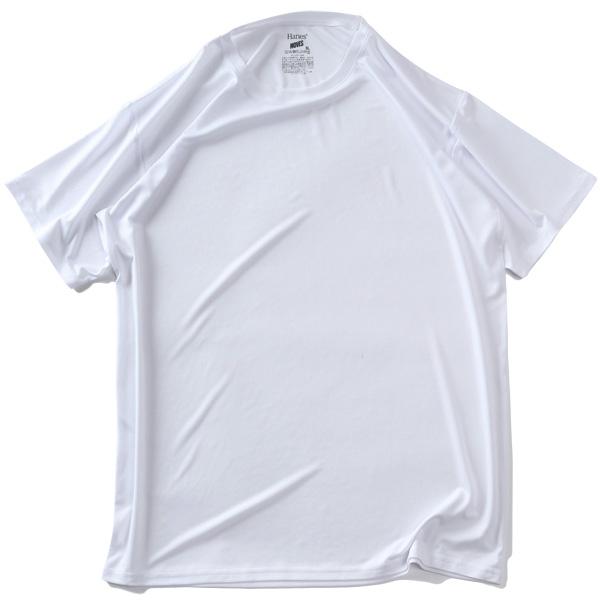 大きいサイズ メンズ HANES ヘインズ ドライメッシュ クルーネック 半袖 Tシャツ 2枚セット 軽量 抗菌防臭 吸汗速乾 肌着 下着 春夏新作 hm1ed701 | Hanes | 04