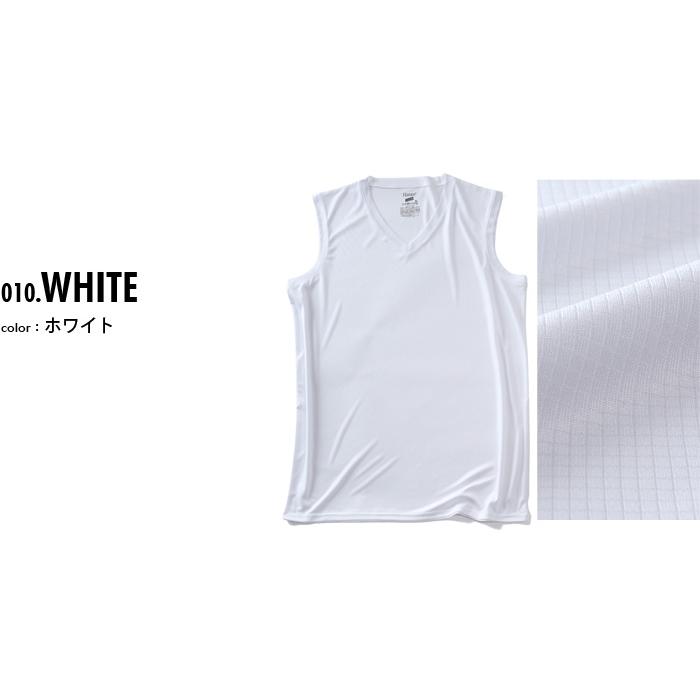 大きいサイズ メンズ HANES ヘインズ ドライメッシュ Vネック スリーブレス シャツ 2枚セット 軽量 抗菌防臭 吸汗速乾 肌着 下着 春夏新作 hm3ed701 | Hanes | 01