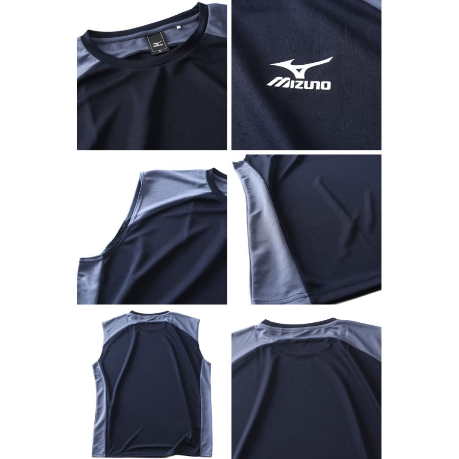 大きいサイズ メンズ MIZUNO ミズノ 吸汗速乾 切替 トレーニング ノースリーブシャツ k2jacb60 | MIZUNO | 02