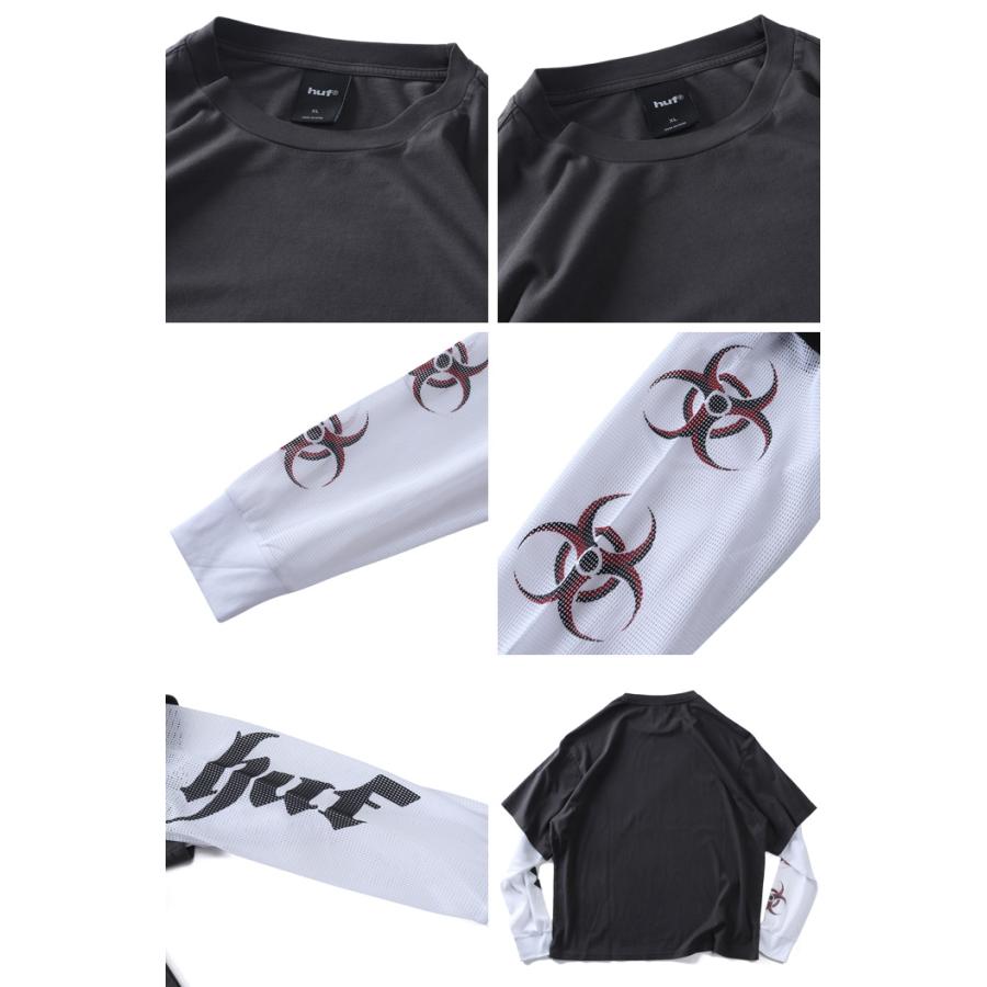 大きいサイズ メンズ HUF ハフ フェイクレイヤード 長袖 Tシャツ LEON LS DOUBLE LAYER TOP USA直輸入 kn00582 | HUF | 02