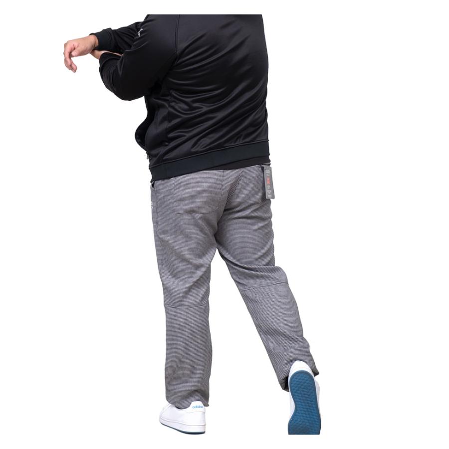 大きいサイズ メンズ LINKATION Plus 千鳥柄 ストレッチ パンツ テーパード アスレジャー スポーツウェア la-p220401t | Linkation | 06
