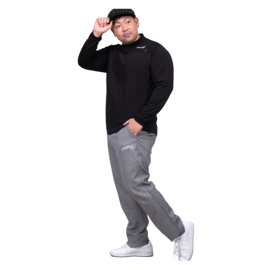 大きいサイズ メンズ LINKATION Plus 千鳥柄 ストレッチ パンツ テーパード アスレジャー スポーツウェア la-p220401t | Linkation | 07