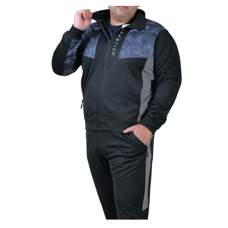 大きいサイズ メンズ LINKATION リンケーション ジャージ 上下セット アスレジャー スポーツウェア lk-jj240409 Linkation（リンケーション） 大きいサイズ メンズ ジャージ 上下