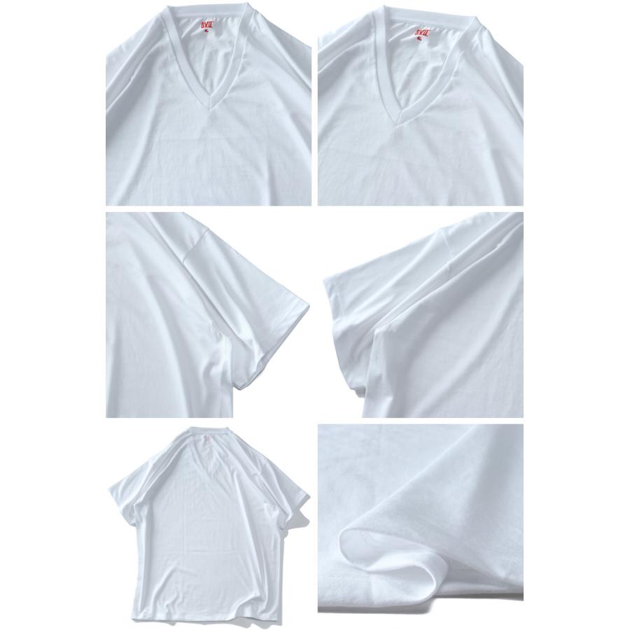 大きいサイズ メンズ B.V.D. ビーブイディー 吸水速乾 2P Vネック 半袖 Tシャツ 2枚セット 肌着 下着 nb205b2p | B.V.D | 02