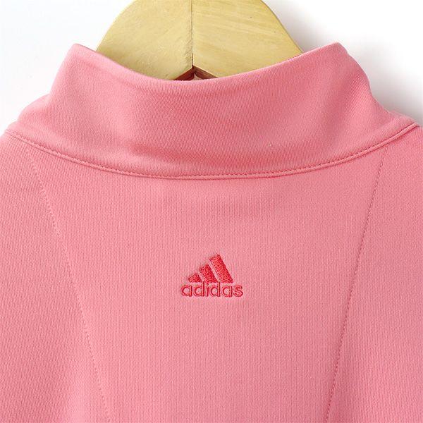 大きいサイズ レディース XL ADIDAS アディダス ジップモックシャツ ピンク p76530-503 USA直輸入 AWSS5｜bmo｜04