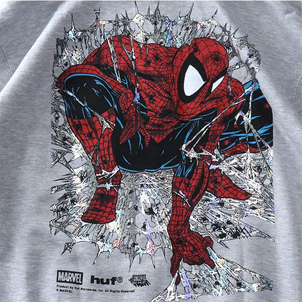 大きいサイズ メンズ HUF ハフ ｘ MARVEL マーベル スパイダーマン フルジップ パーカー SPIDER-MAN ARACHKNIGHT FZ HOODIE USA直輸入 pf00824 | HUF | 11