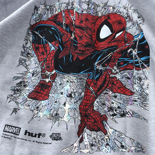 大きいサイズ メンズ HUF ハフ ｘ MARVEL マーベル スパイダーマン フルジップ パーカー SPIDER-MAN ARACHKNIGHT FZ HOODIE USA直輸入 pf00824 | HUF | 12