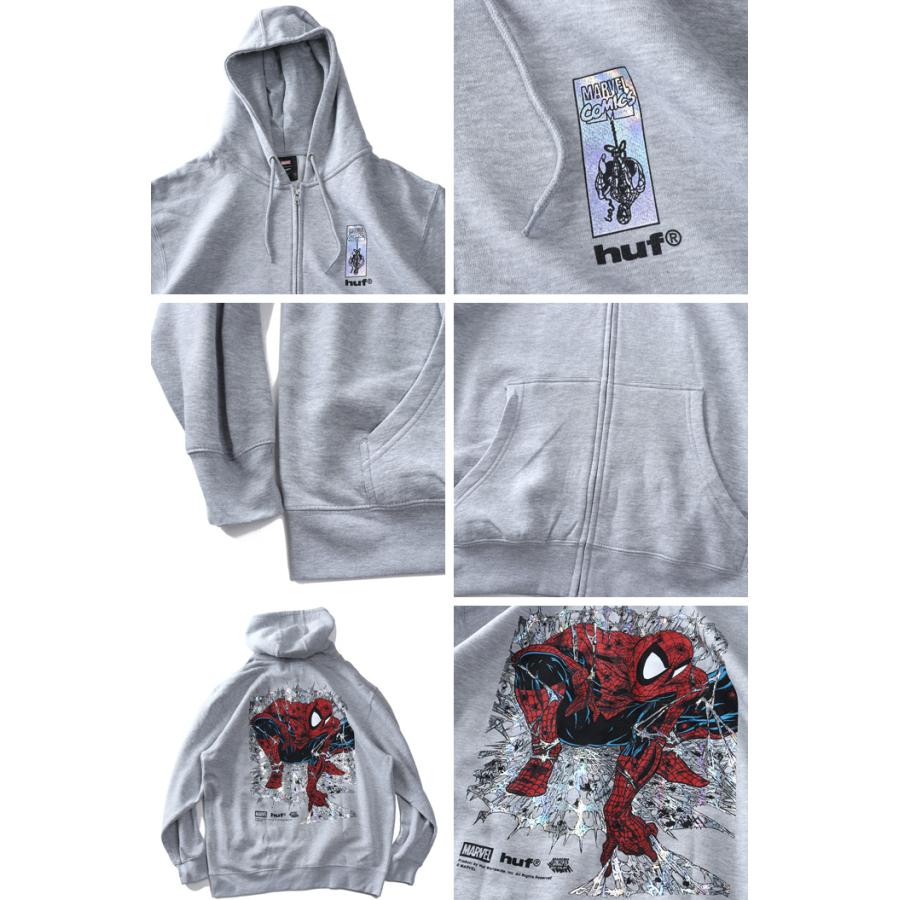 大きいサイズ メンズ HUF ハフ ｘ MARVEL マーベル スパイダーマン フルジップ パーカー SPIDER-MAN ARACHKNIGHT FZ HOODIE USA直輸入 pf00824 | HUF | 02