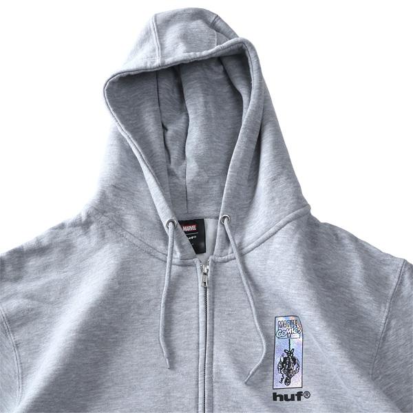 大きいサイズ メンズ HUF ハフ ｘ MARVEL マーベル スパイダーマン フルジップ パーカー SPIDER-MAN ARACHKNIGHT FZ HOODIE USA直輸入 pf00824 | HUF | 04