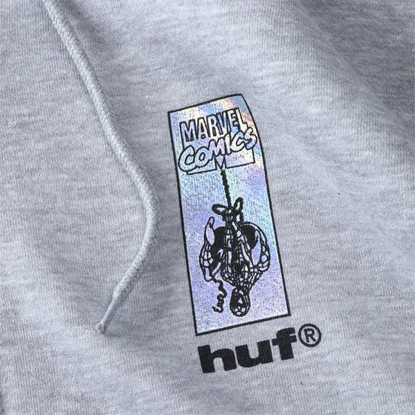 大きいサイズ メンズ HUF ハフ ｘ MARVEL マーベル スパイダーマン フルジップ パーカー SPIDER-MAN ARACHKNIGHT FZ HOODIE USA直輸入 pf00824 | HUF | 06